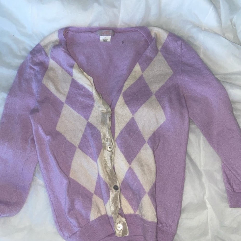 Beautiful light purple cashmere cardigan!
